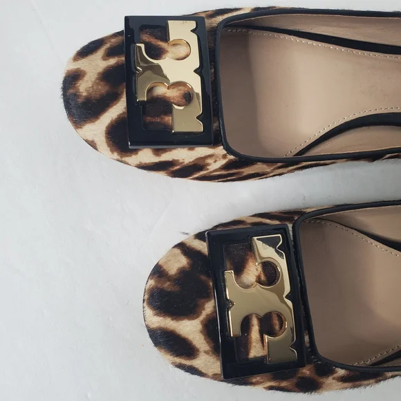 Tory Burch Brown and Gold Loafers with Classic Rounded Toe - Picture 7 of 11
